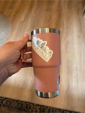 Yeti Powder Pink Insulated Travel Tumbler with Handle
